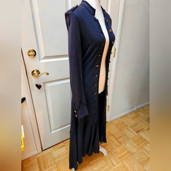 DENIM and SUPPLY RALPH LAUREN Navy BLUE Long Military Officer's Coat Small - Picture 11 of 16